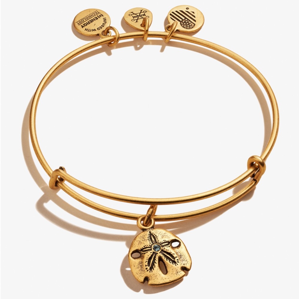 Alex and Ani Sand Dollar Charm Bangle - Gold